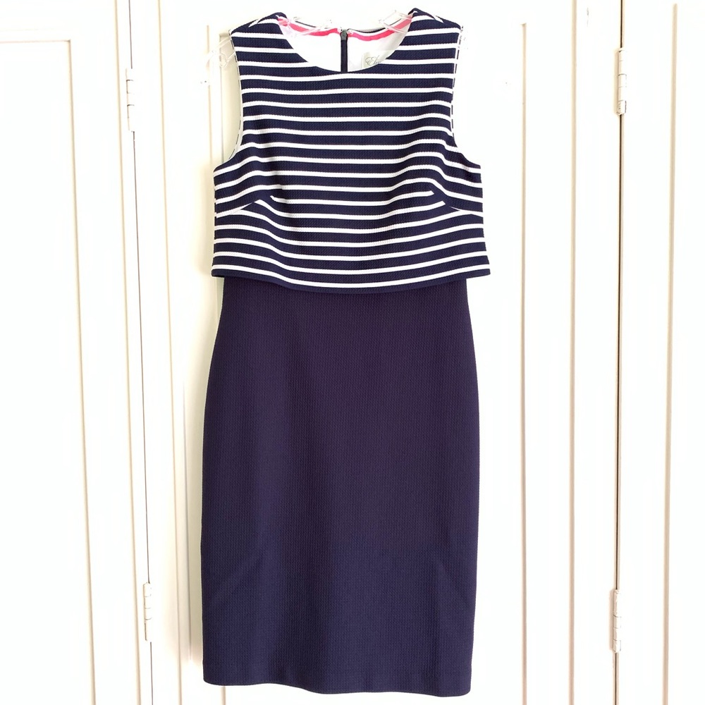 Eliza J. Sleeveless Popover Sheath Dress